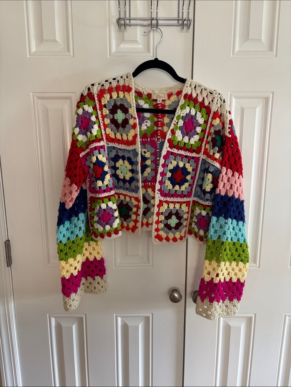 Multicolor Crochet Square Sweater - Picture 2 of 6